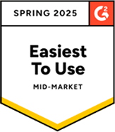 Easiest To Use — G2 Spring 2025, Mid-Market
